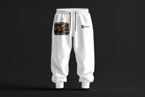 “Built To Last” Branded Trousers White